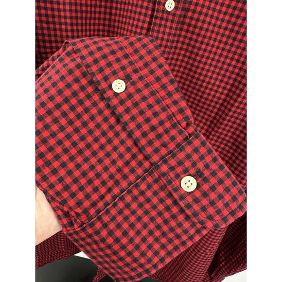 Polo Ralph Lauren Plaid Buffalo Red Cotton Button Down Slim Fit XL (X7) - Picture 5 of 7